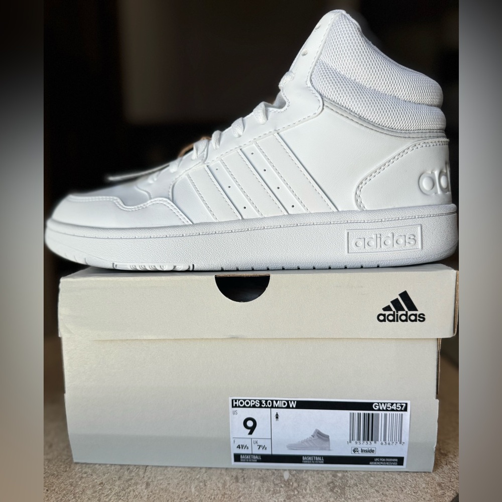 Adidas White Sneakers Classic Leather Design